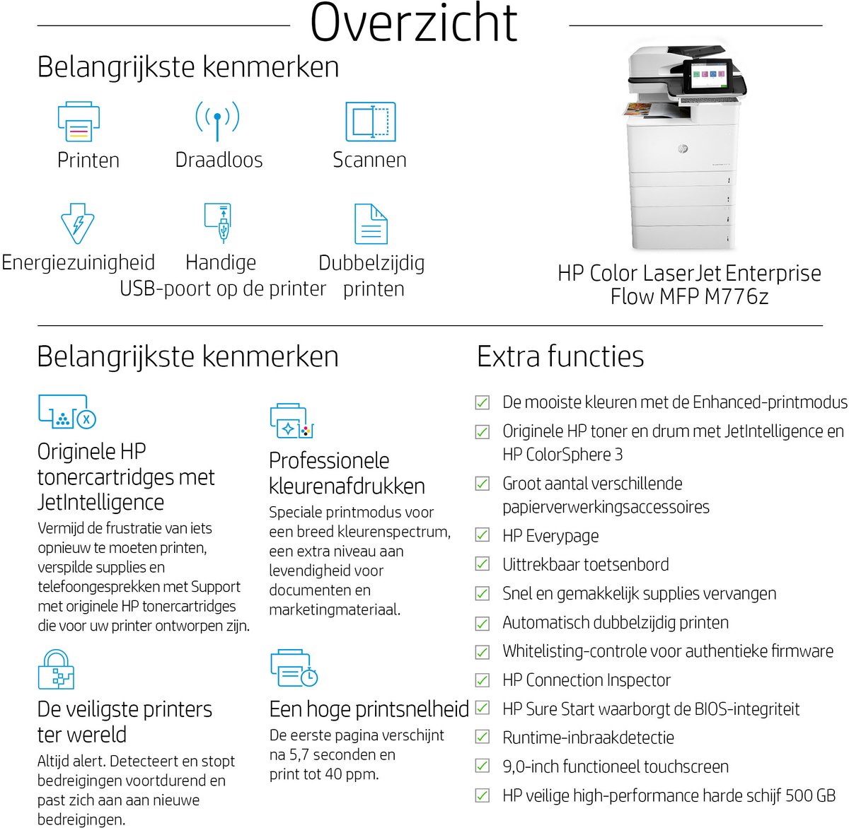 HP LaserJet Enterprise Flow MFP M776z thumbnail 3