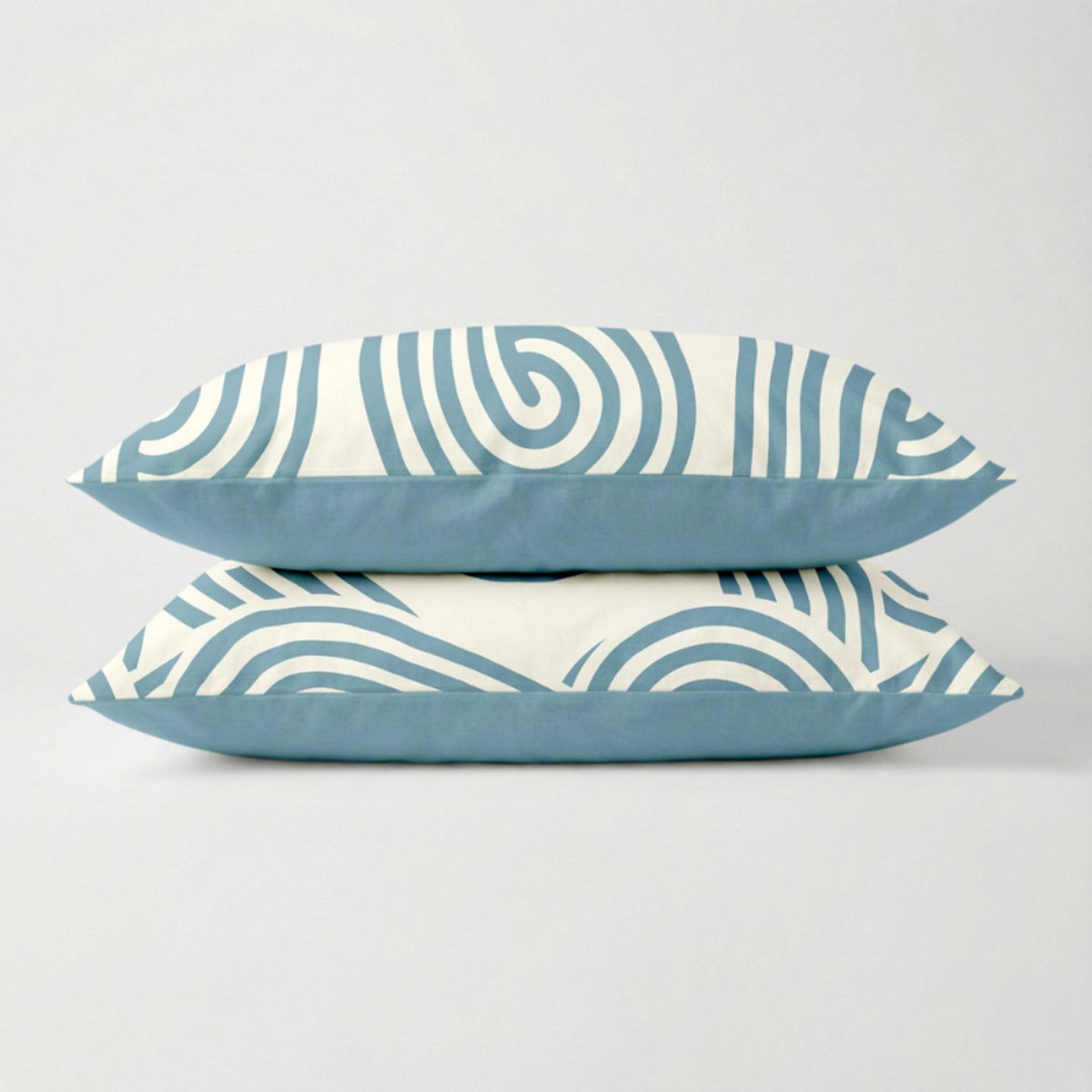 Dekbed-Discounter - Fresh and Co Kussenslopen 60 x 70 cm - Set van 2 kussenslopen - Wasbaar op 40 graden - Anti-allergisch - Curvy Lines