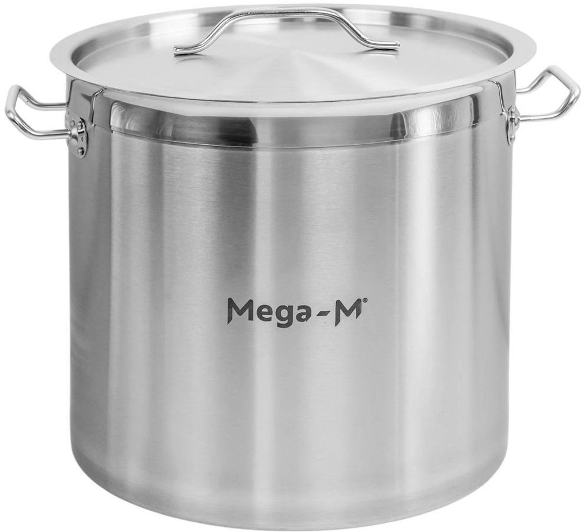 Mega-M PRO Hoge Pan 25 L – Roestvrij Staal met Gepolijste Rand – Duurzaam en Functioneel
