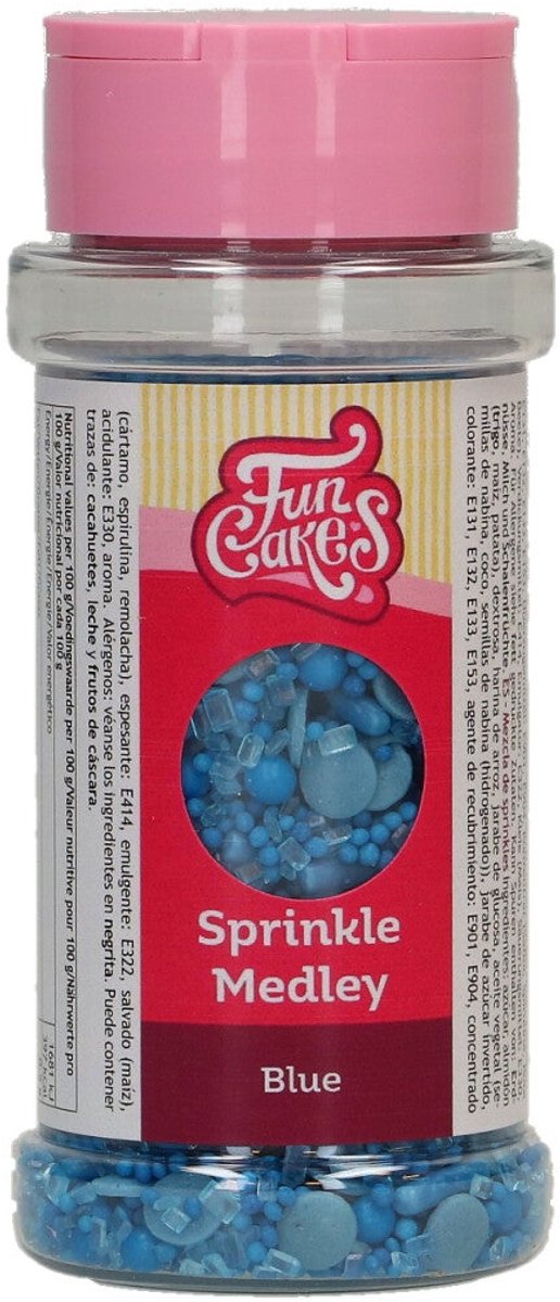 FunCakes Sprinkle Medley - Blauw - 70g - Eetbare Taartdecoratie