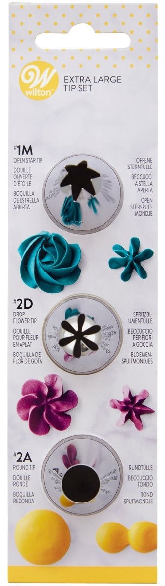 Wilton Spuitmondjes Set - Garneerspuit - #1M #2D #2A