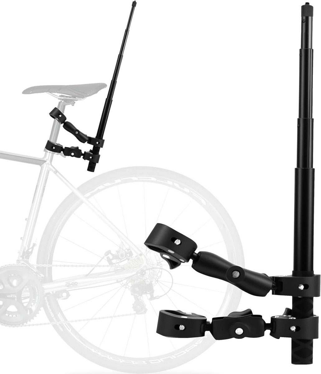 Telefoonhouder voor motorfiets met stuurbevestiging en anti-slip design.