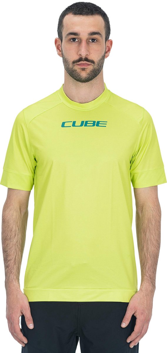 CUBE Fietsshirt ATX ROUND NECK JERSEY S/S LIME S