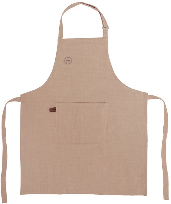 Keukenschort Katoenen Gebonden Bruin - Schort - Dames - Mannen - Vrouw - Kookschort - BBQ - Keuken - Koken - Bakken
