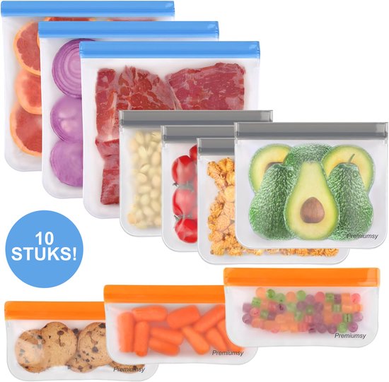 Boxed Siliconen Vershoudzakken - 10 stuks