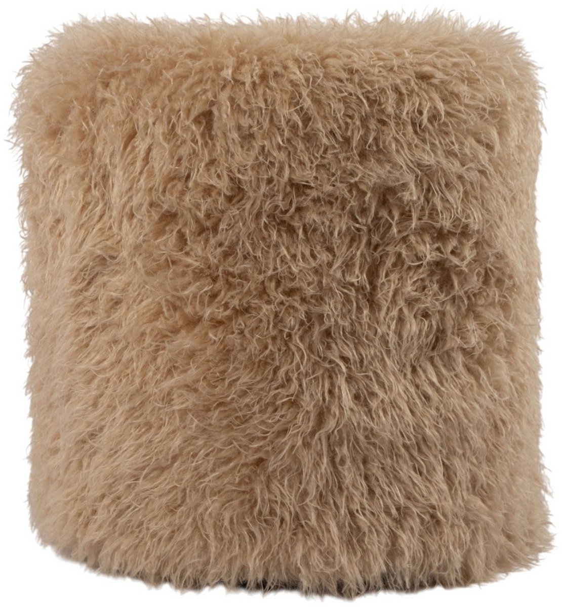 Mars & More poef tibetan lamb beige rond dia 40cm