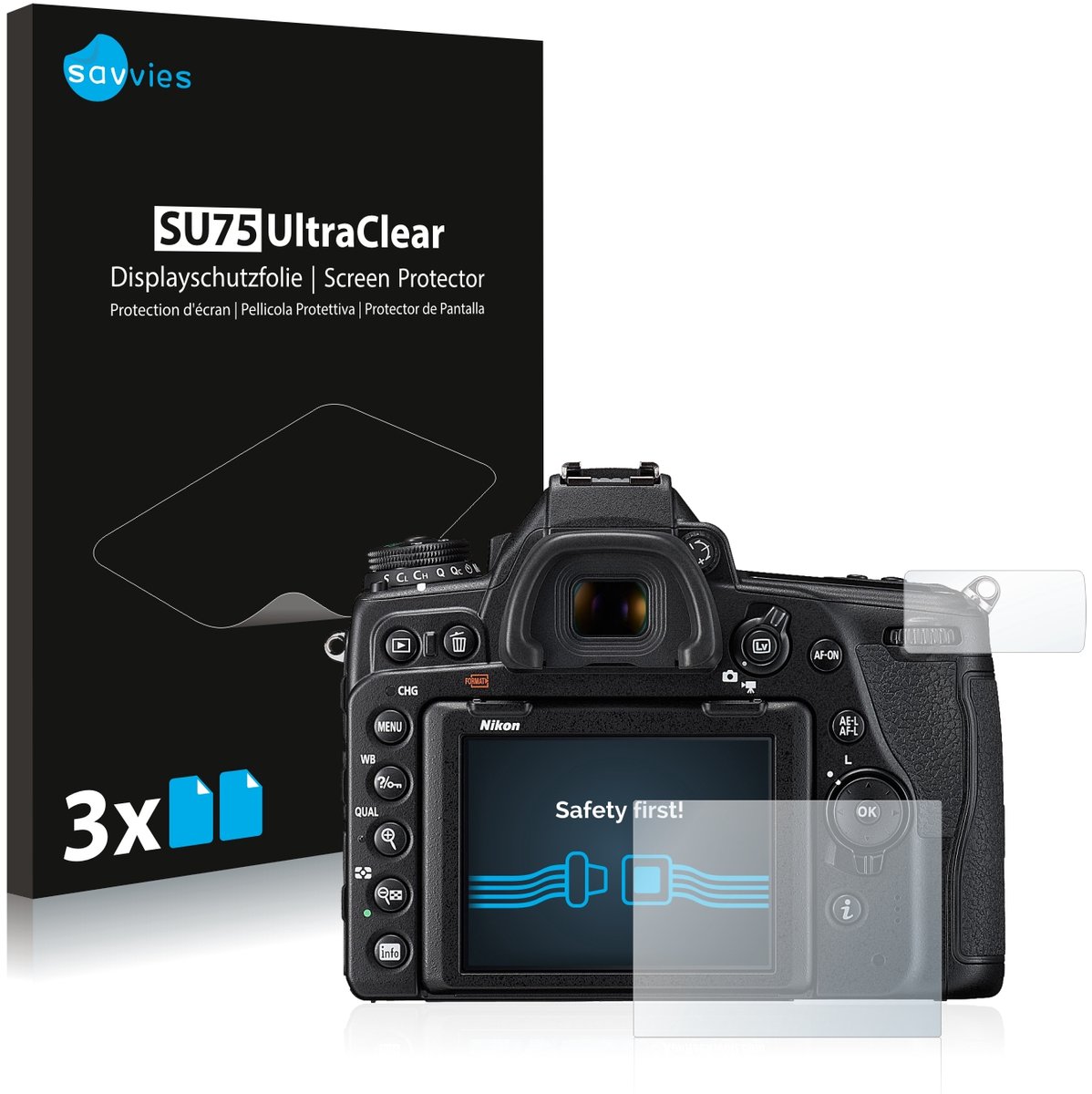 Savvies - Screenprotector voor Nikon D780 - Folie Beschermfolie transparant 6 Stuks