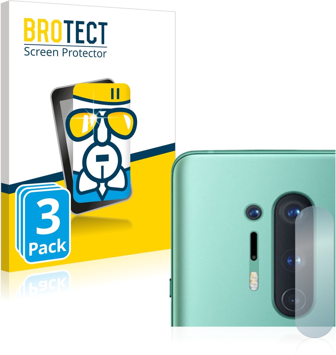 Screenprotector 3 Stuks voor OnePlus 8 Pro (ALLEEN Camera Lens) Beschermglas transparant