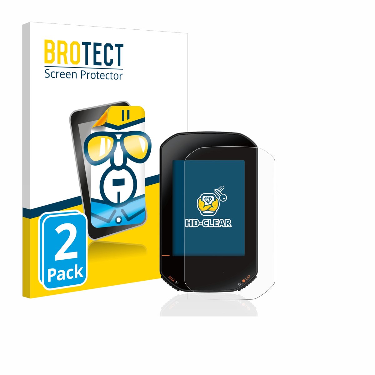 BROTECT - Screenprotector voor Bryton Rider 420 - Folie Beschermfolie transparant 2 Stuks