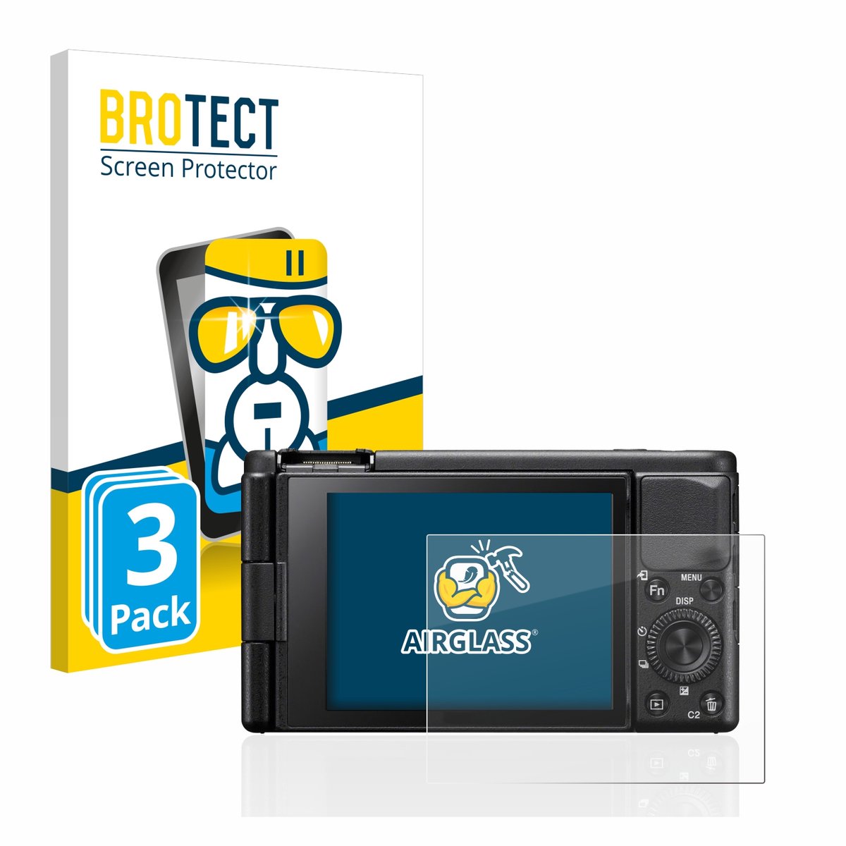 Screenprotector 3 Stuks voor Sony ZV-1 / ZV-1A Beschermglas transparant