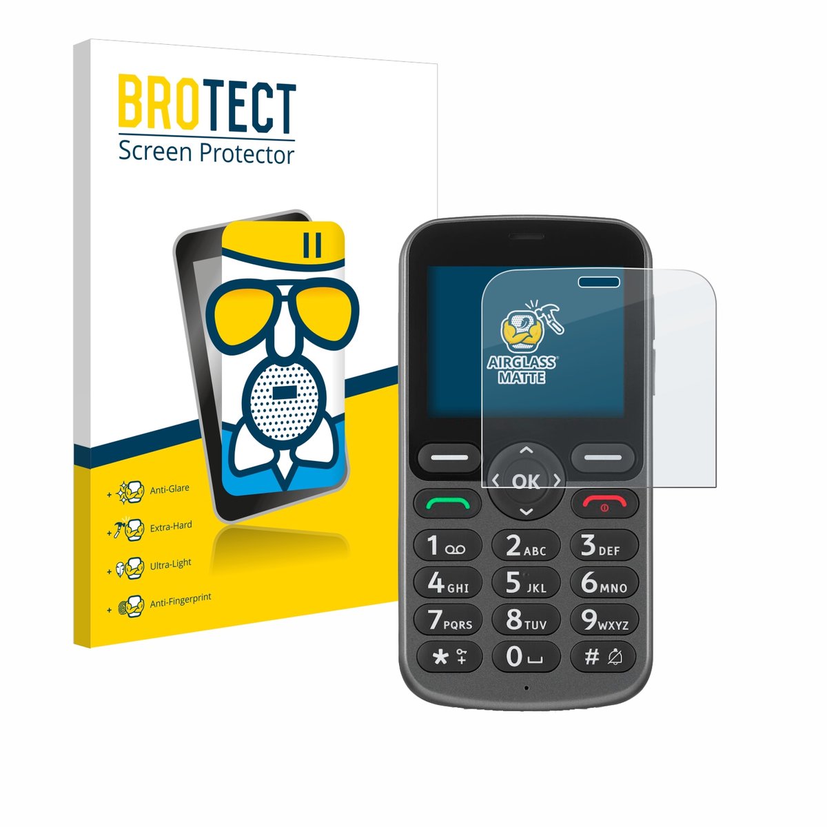 BROTECT - Screenprotector voor Doro 5860 - Folie Beschermfolie Beschermglas matte