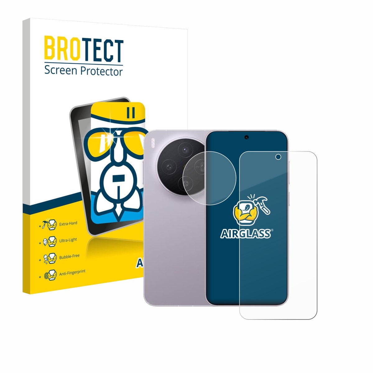 Screenprotector voor Vivo X300 (Voor+Camera) Beschermglas transparant
