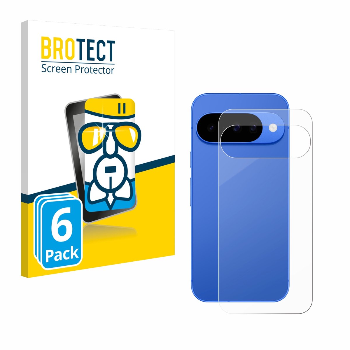 Screenprotector 6 Stuks voor Google Pixel 10 (Achterkant) Beschermglas transparant
