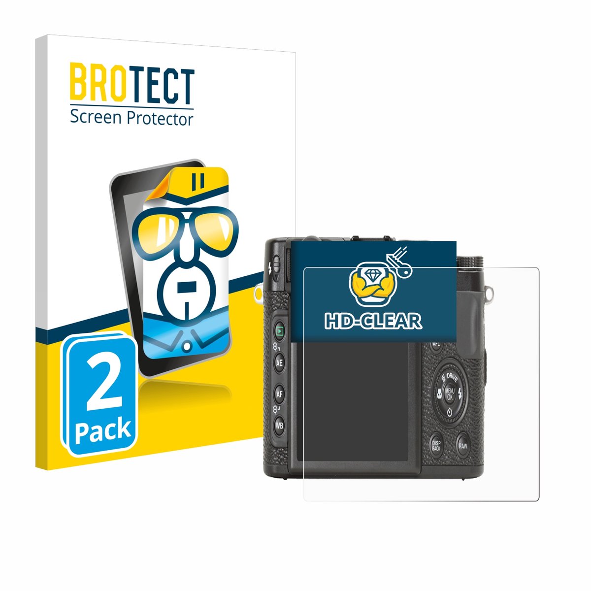 BROTECT - Screenprotector voor Fujifilm X10 - Folie Beschermfolie transparant 2 Stuks