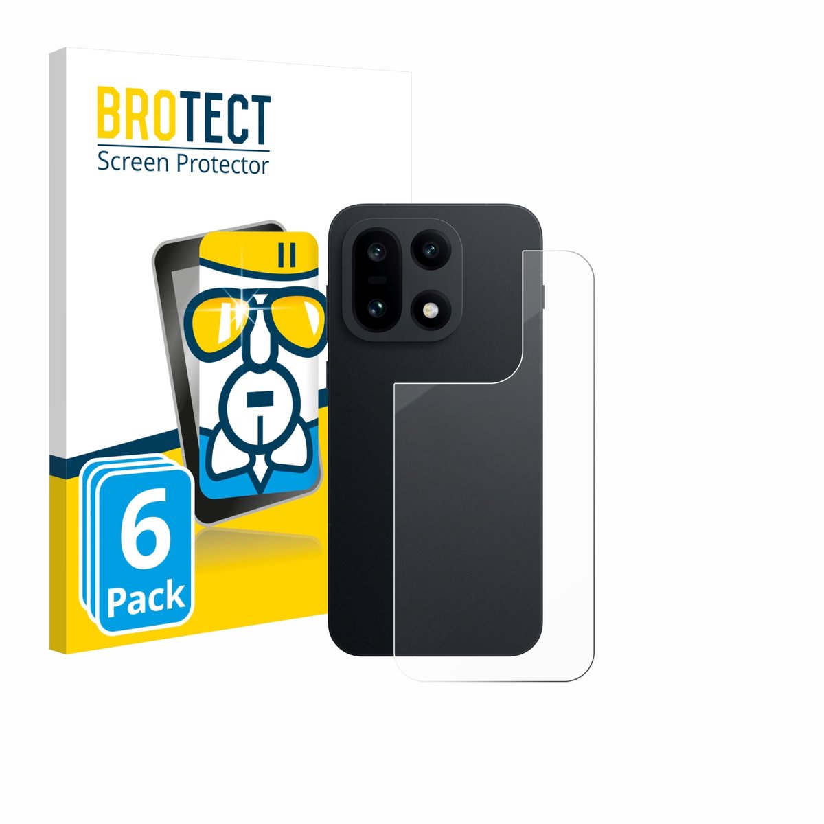 Screenprotector 6 Stuks voor OnePlus 15 (Achterkant) Beschermglas transparant