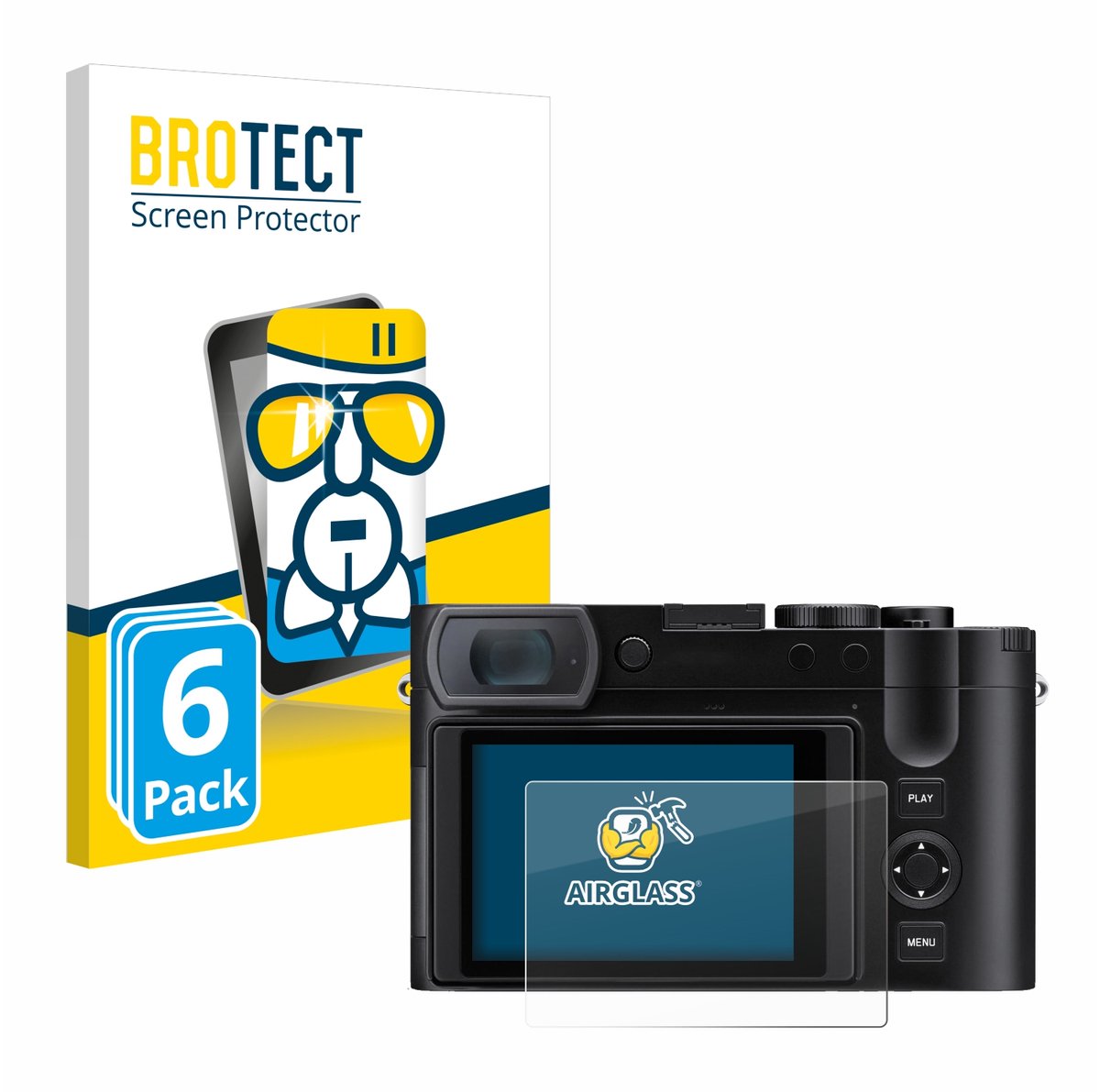 Screenprotector 6 Stuks voor Leica Q3 43 Beschermglas transparant