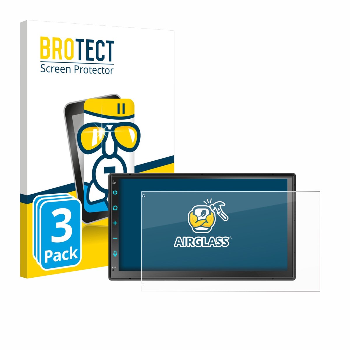 Screenprotector 3 Stuks voor Atoto F7 WE F7G2B7WE 7" Beschermglas transparant