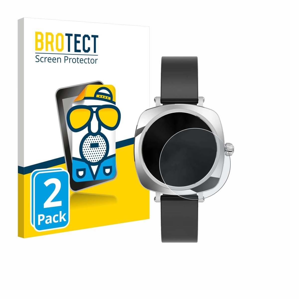BROTECT - Screenprotector voor Sross Smartwatch 1.19" - Folie Beschermfolie matte 2 Stuks