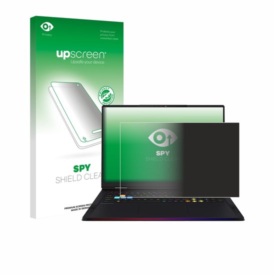 upscreen - privacy screenprotector voor MSI Raider 18 HX AI 2025 - Folie Beschermfolie Blauwlichtfilter