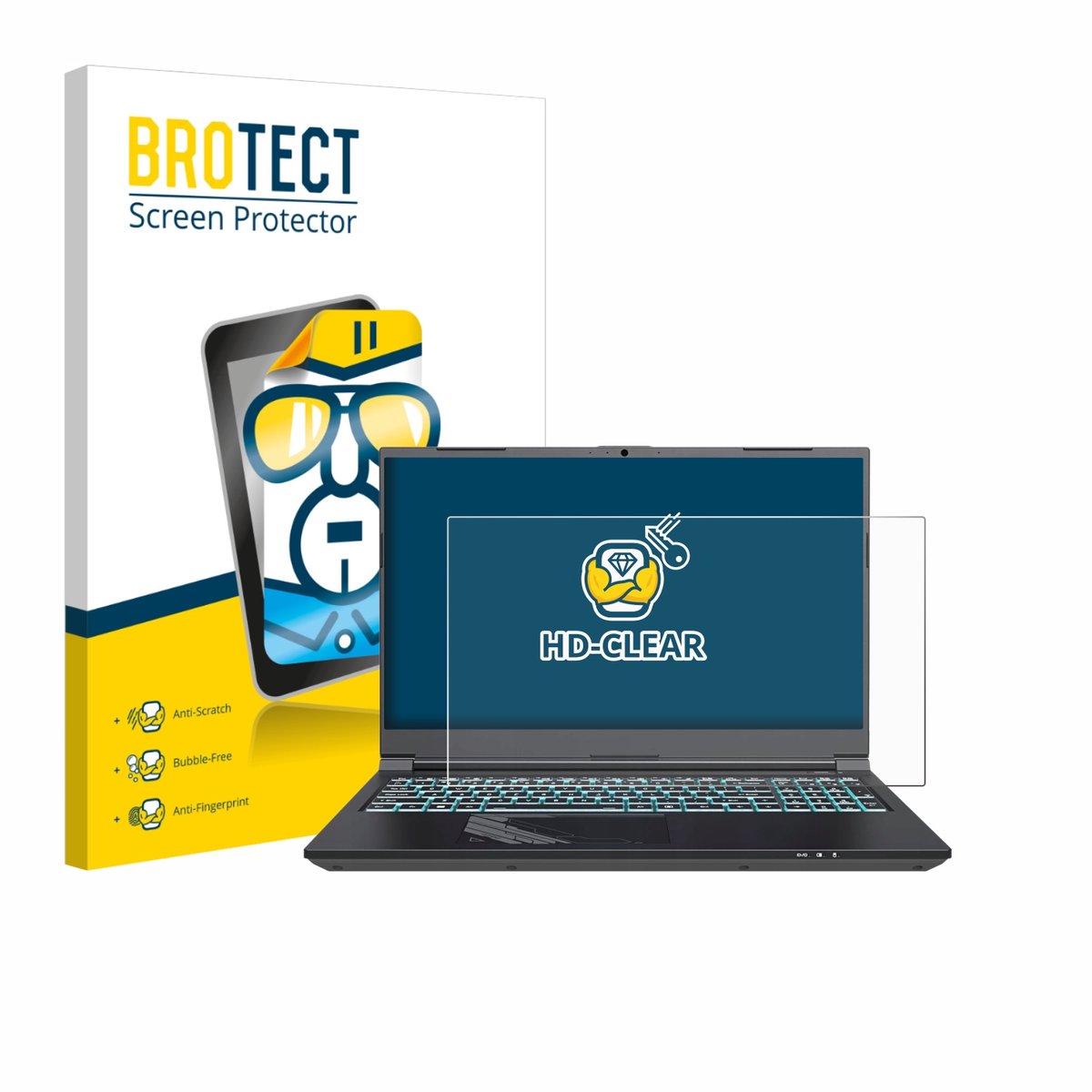 BROTECT - Screenprotector voor Gigabyte G5 2024 - Folie Beschermfolie transparant