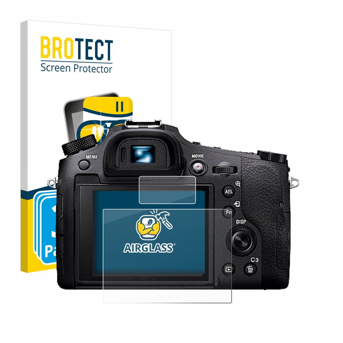 Screenprotector 3 Stuks voor Sony Cyber-Shot DSC-RX10 IV Beschermglas transparant
