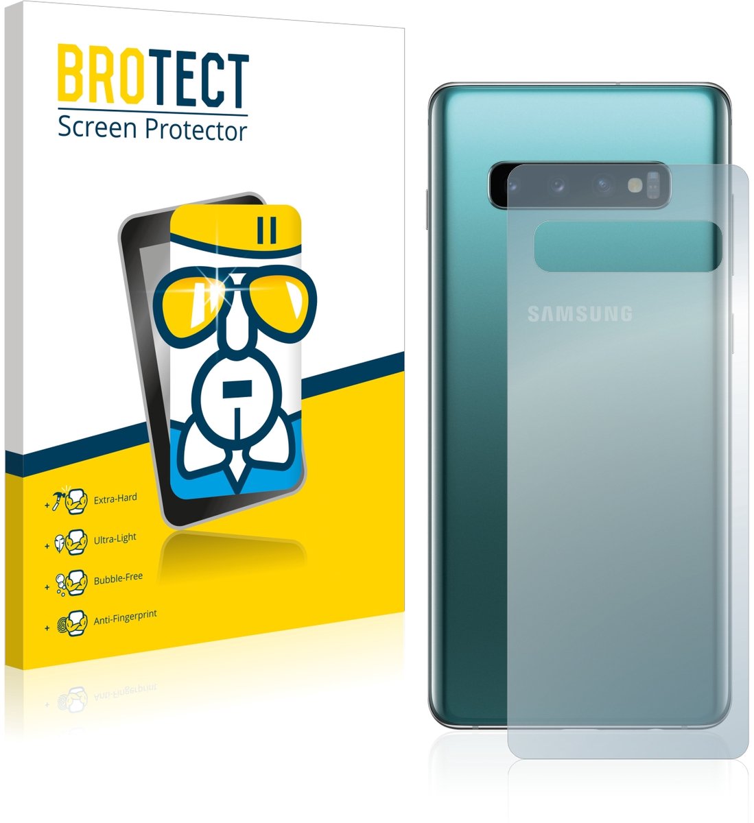 Screenprotector voor Samsung Galaxy S10 Plus (Achterkant) Beschermglas transparant