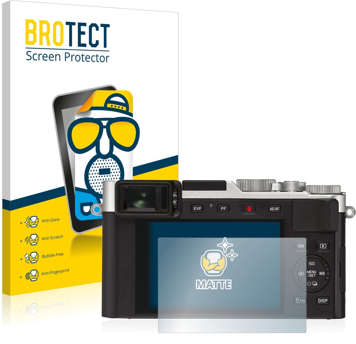 BROTECT - Screenprotector voor Leica D-Lux 7 - Folie Beschermfolie matte 2 Stuks