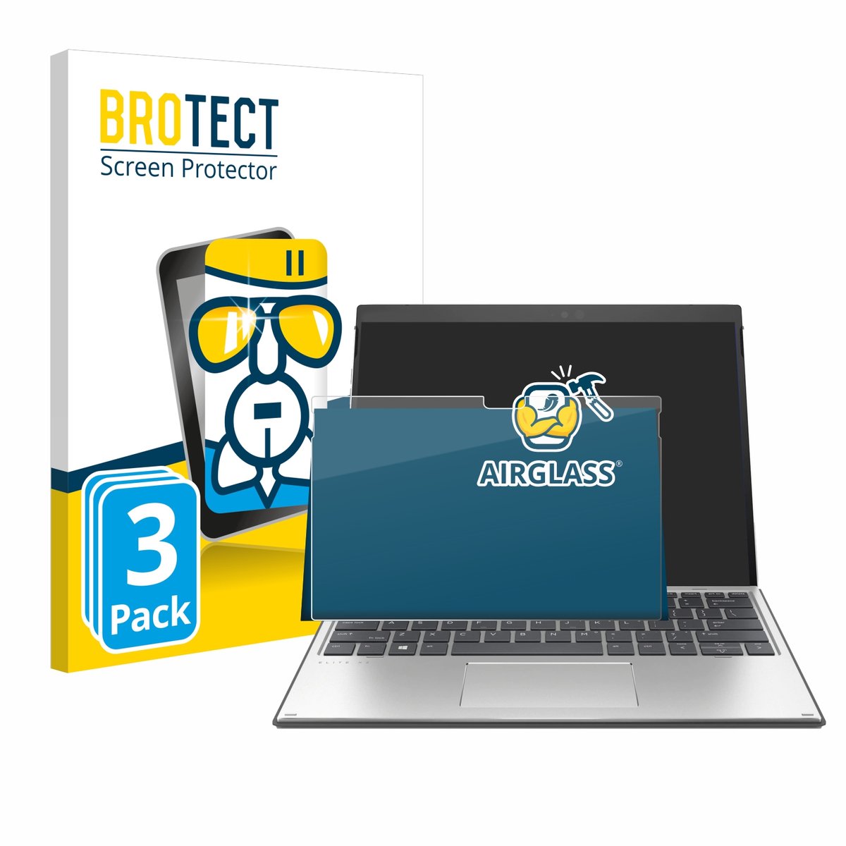 Screenprotector 3 Stuks voor HP Elite x2 G8 Beschermglas transparant