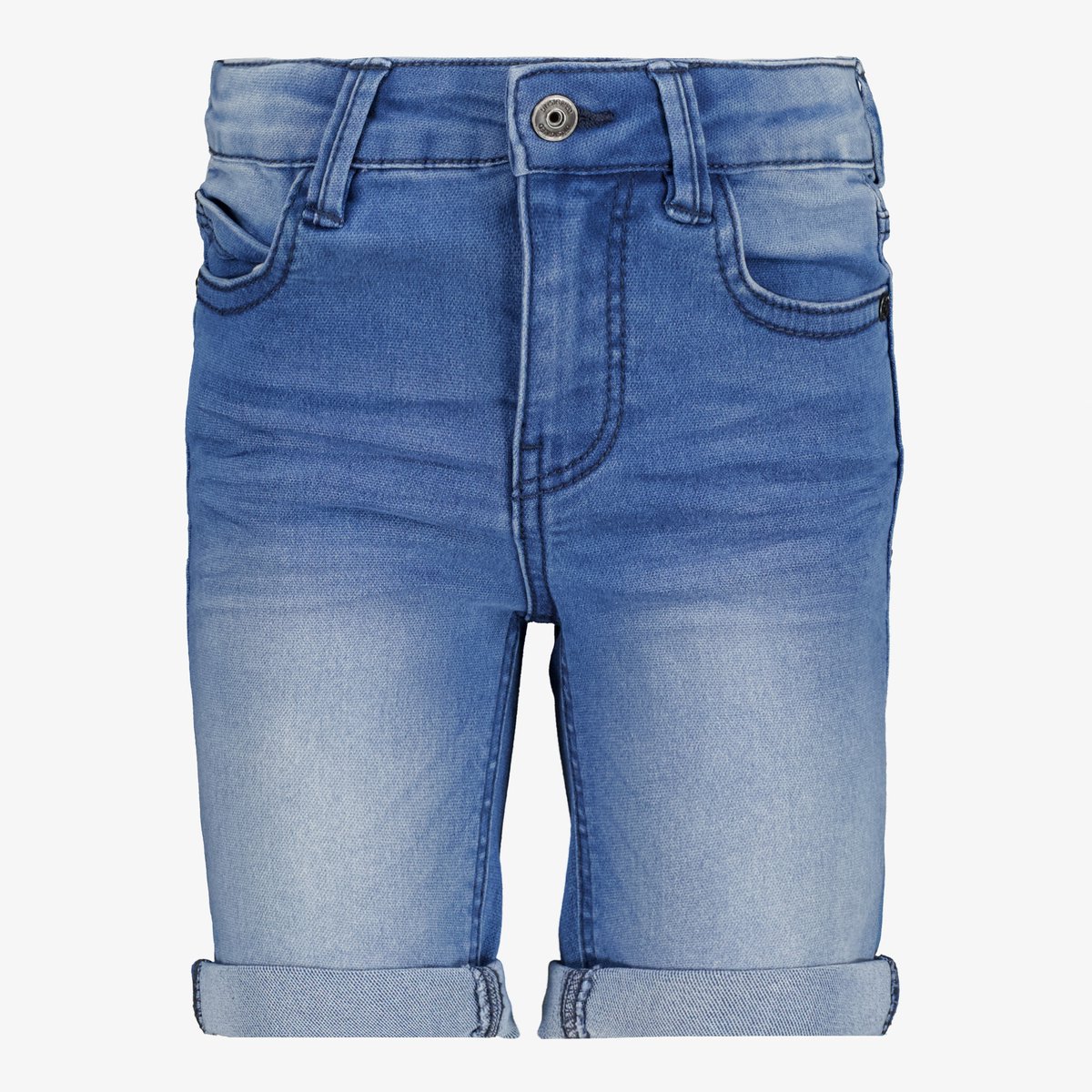 Unsigned jongens denim short medium blauw - Maat 98