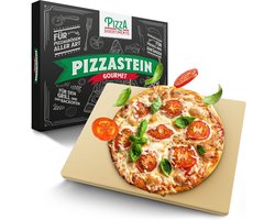 Pizza Divertimento - pizzasteen - De originele pizzasteen voor oven en gasbarbecue – Vergleich.org uitstekend – pizzasteen van cordieriet tot 900 °C – voor een knapperige bodem en sappige topping