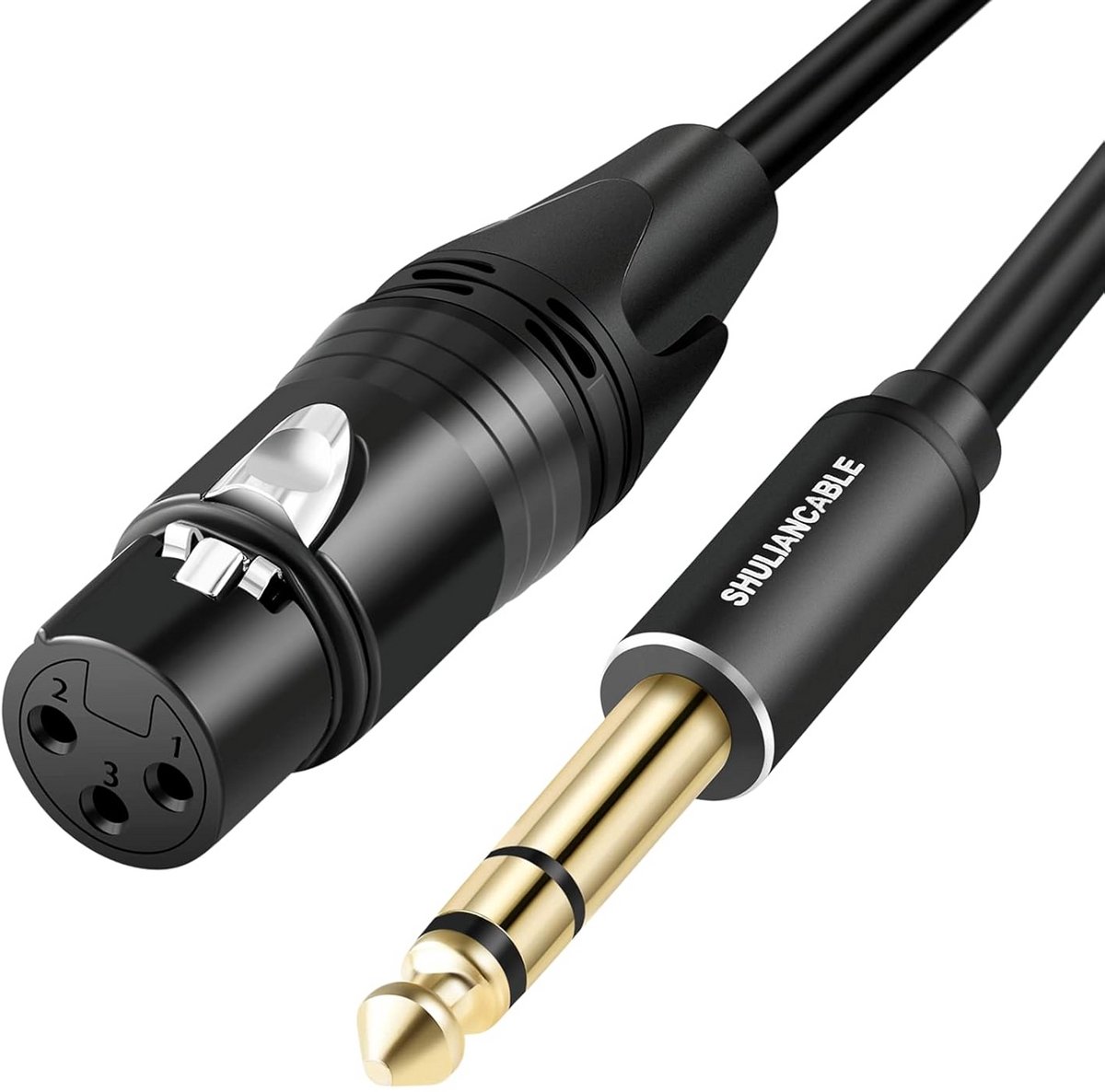 Gebalanceerde Microfoonkabel 6.35mm Jack naar XLR, Professionele Audio- & Studioverbinding