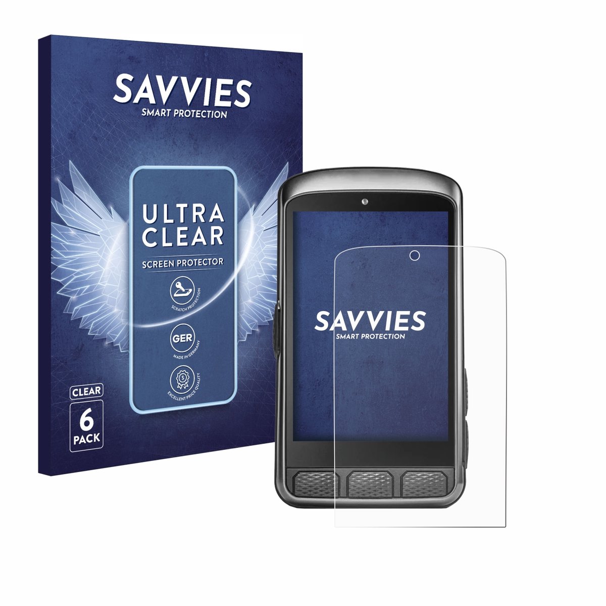 Savvies - Screenprotector voor Wahoo Elemnt ACE - Folie Beschermfolie transparant 6 Stuks