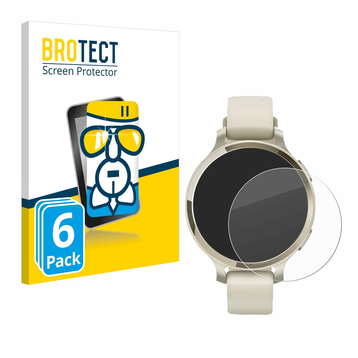 Screenprotector 6 Stuks voor Garmin Lily 2 Active Beschermglas transparant