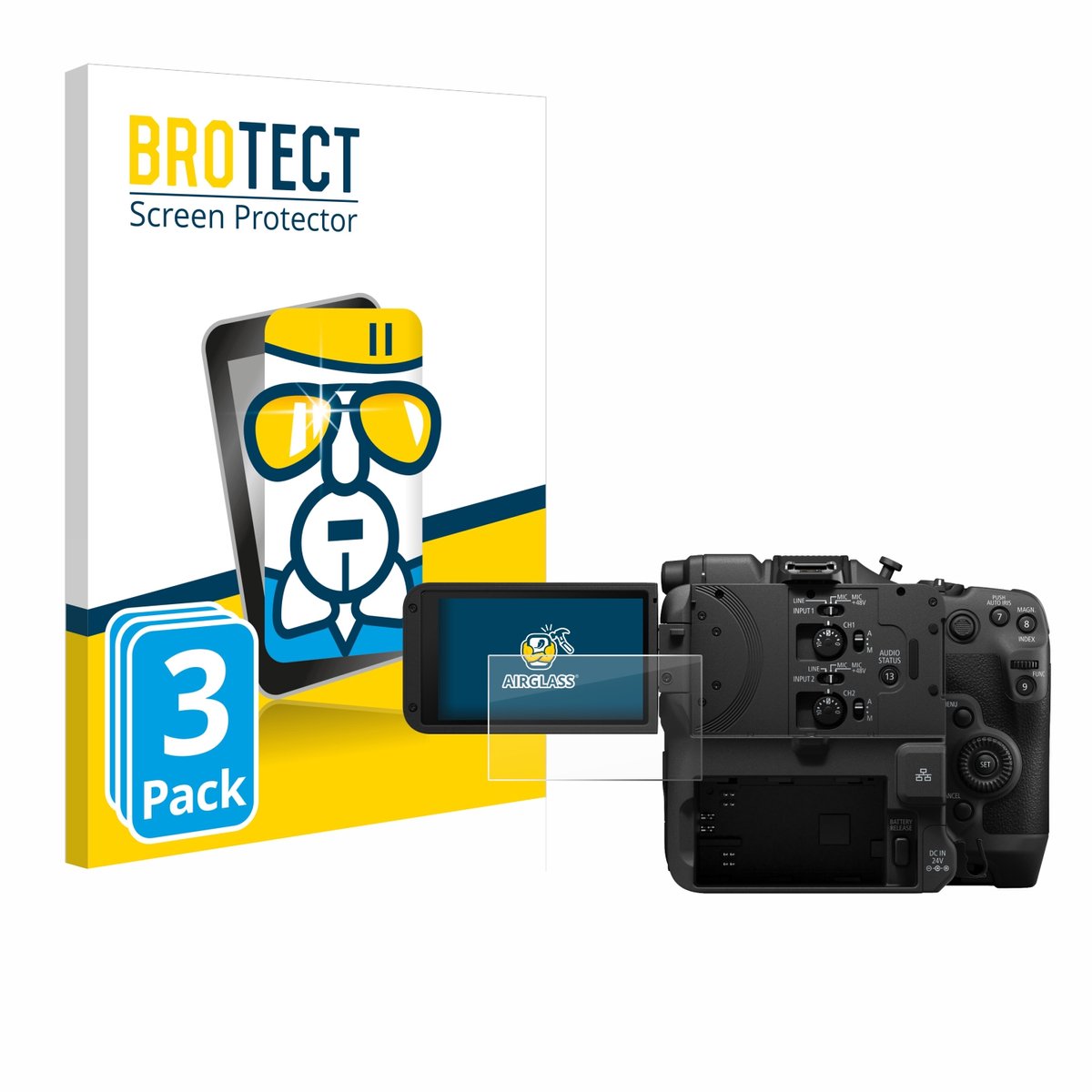 Screenprotector 3 Stuks voor Canon EOS C400 Beschermglas transparant