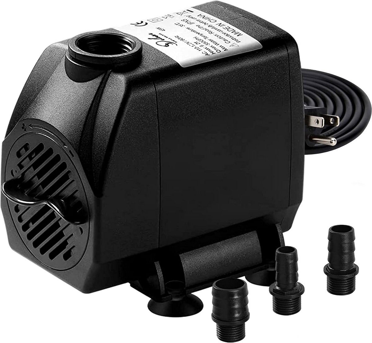 Krachtige Dompelpomp 2082 L/U Met 3 Sproeiers voor Vijver, Aquarium en Hydrocultuur