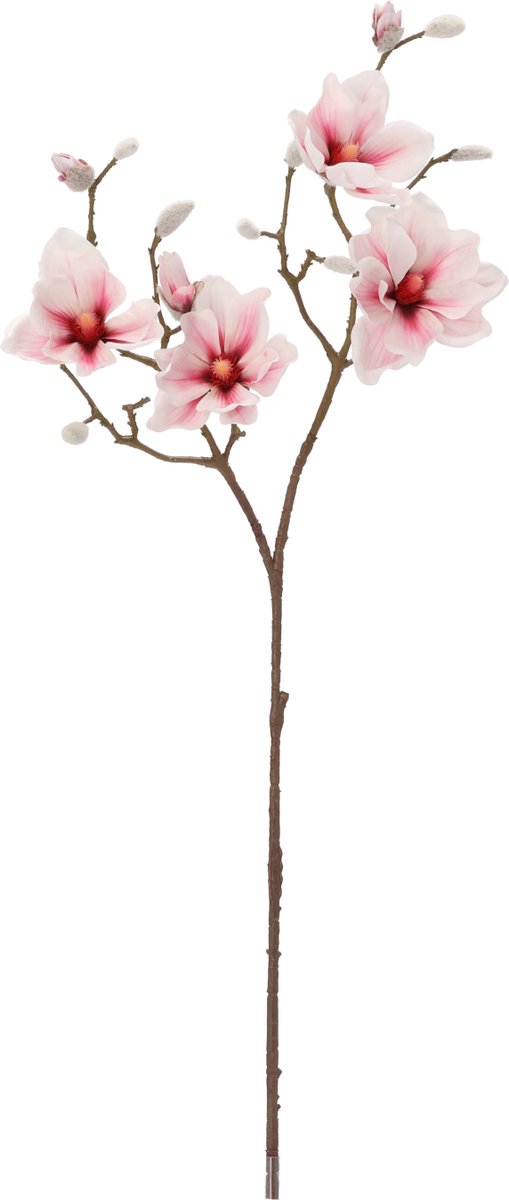maxifleur Kunstplanten Magnolia Kunstbloem Tak Deluxe 100cm Roze