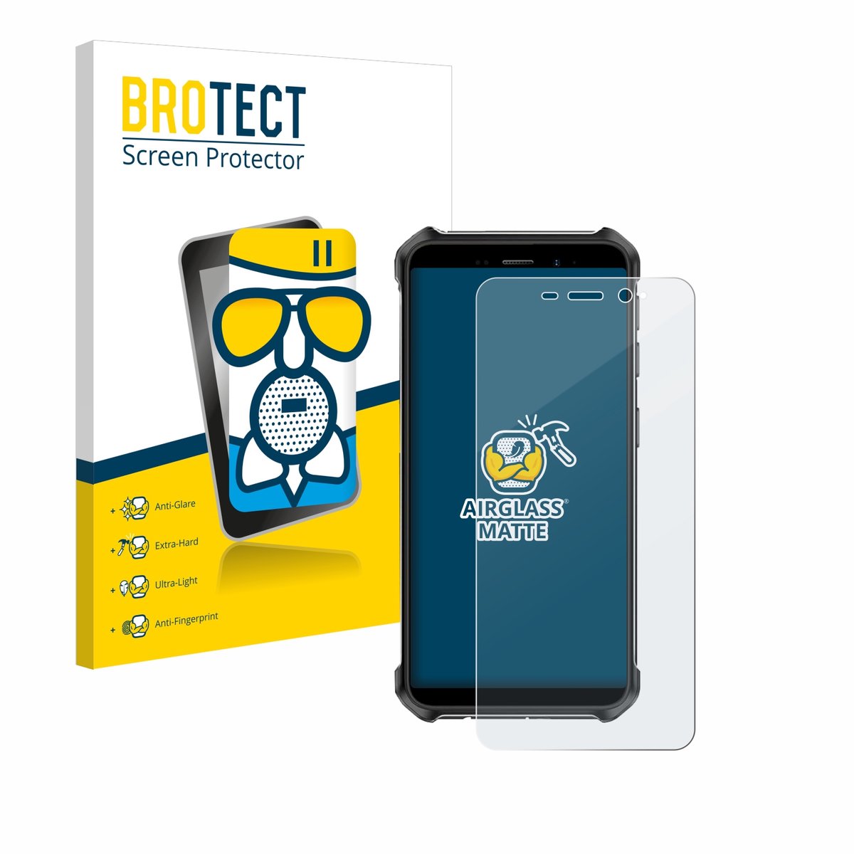 BROTECT - Screenprotector voor Ulefone Armor X12 - Folie Beschermfolie Beschermglas matte