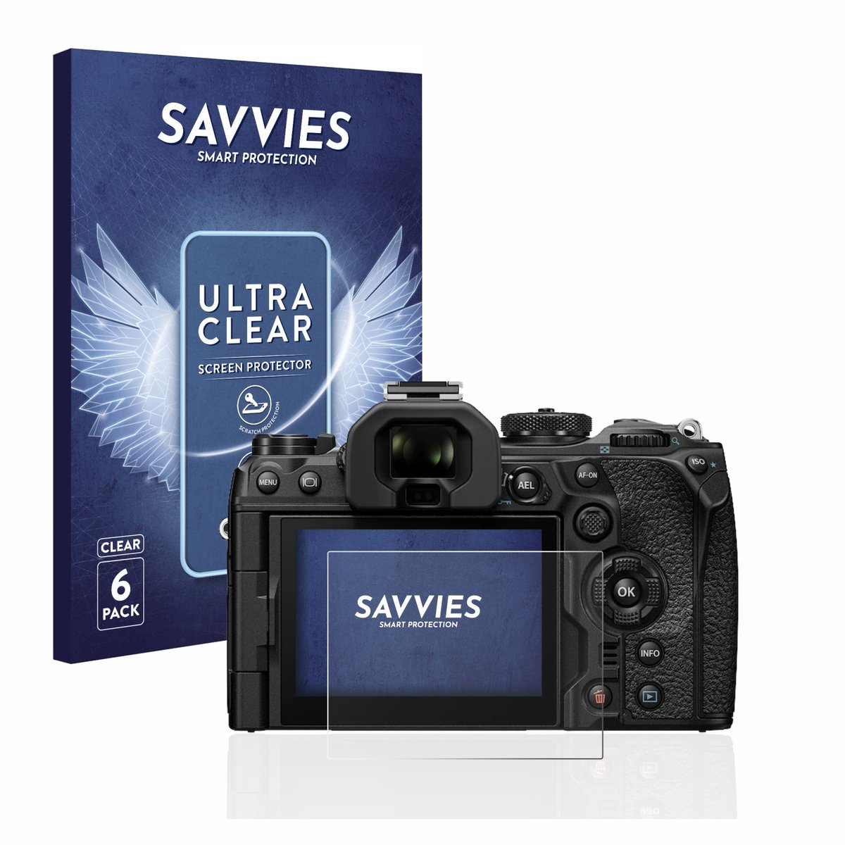Savvies - Screenprotector voor Olympus OM-1 2022 - Folie Beschermfolie transparant 6 Stuks