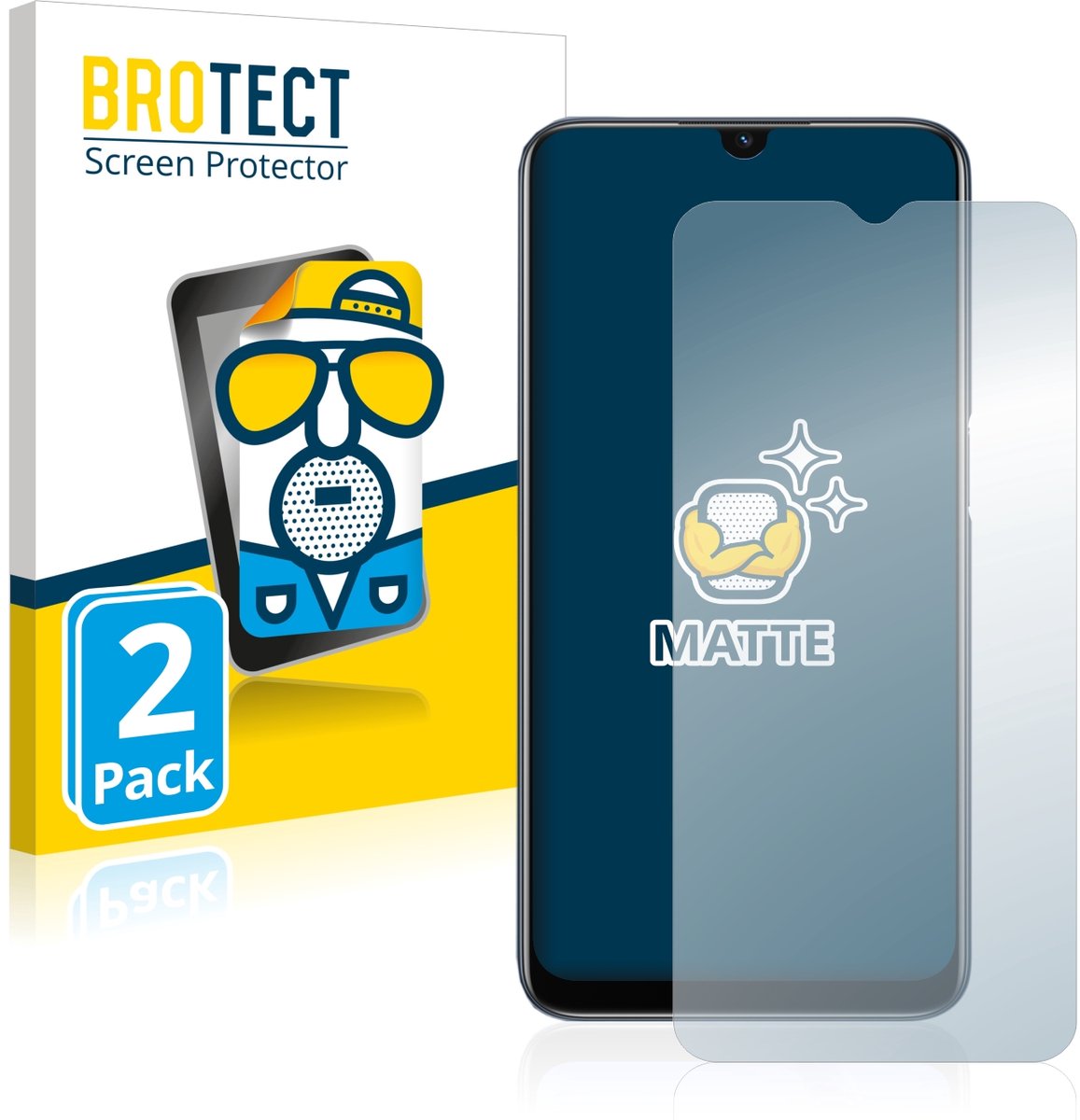 BROTECT - Screenprotector voor Oppo A54s - Folie Beschermfolie matte 2 Stuks