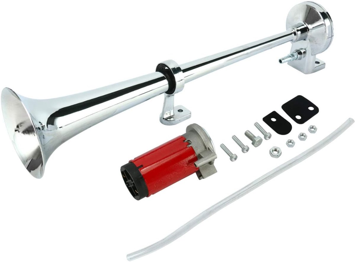 VIN® Luchthoorn - Luchthoorn 12 Volt - Toeter - Luchthoorn Met Compressor - Scheepshoorn - Persluchthoorn – Gastoeter – Claxon - 150 db - Voor Auto, Vrachtwagen, Trein, Boot Etc.