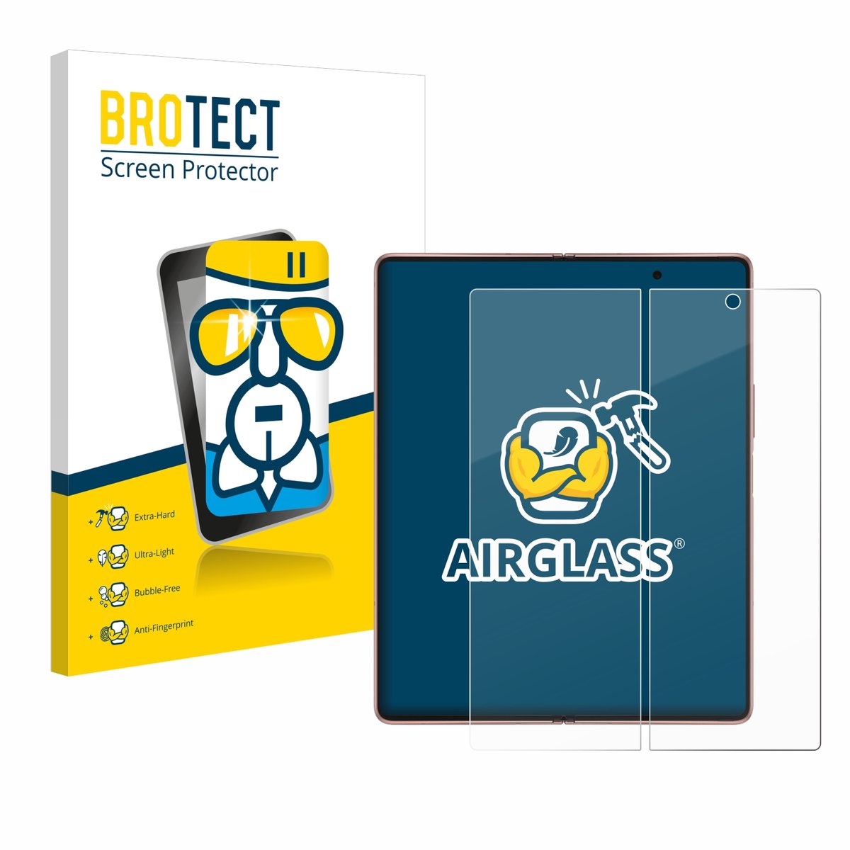 Screenprotector voor Samsung Galaxy Z Fold 2 5G (Inner display) Beschermglas transparant