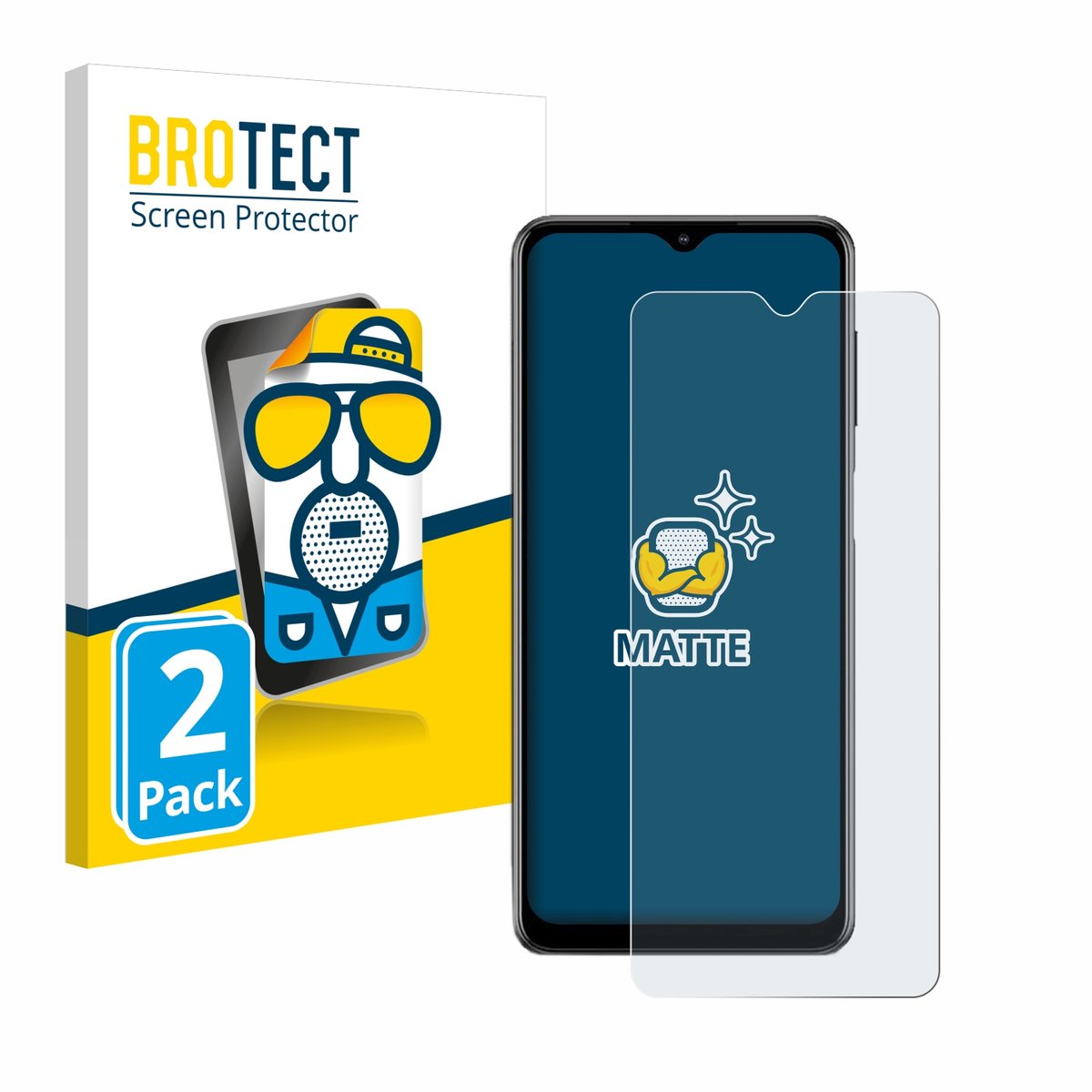 BROTECT - Screenprotector voor Samsung Galaxy M12 - Folie Beschermfolie matte 2 Stuks
