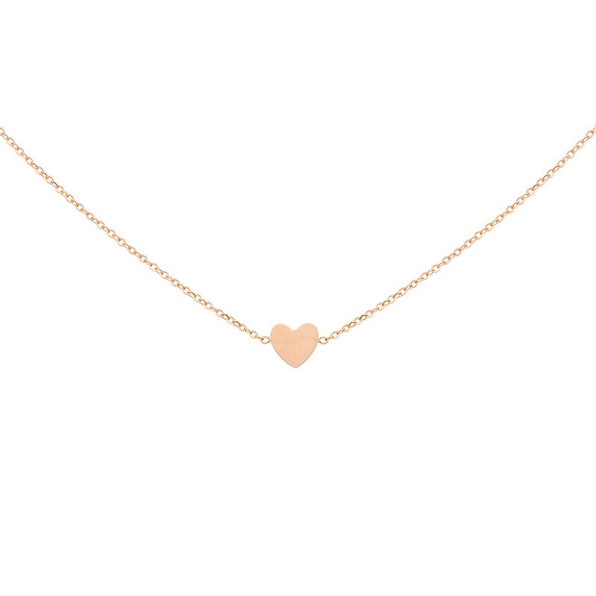Mint15 Ketting klein hartje 'Little Heart' - Roségoudkleur RVS/Stainless Steel