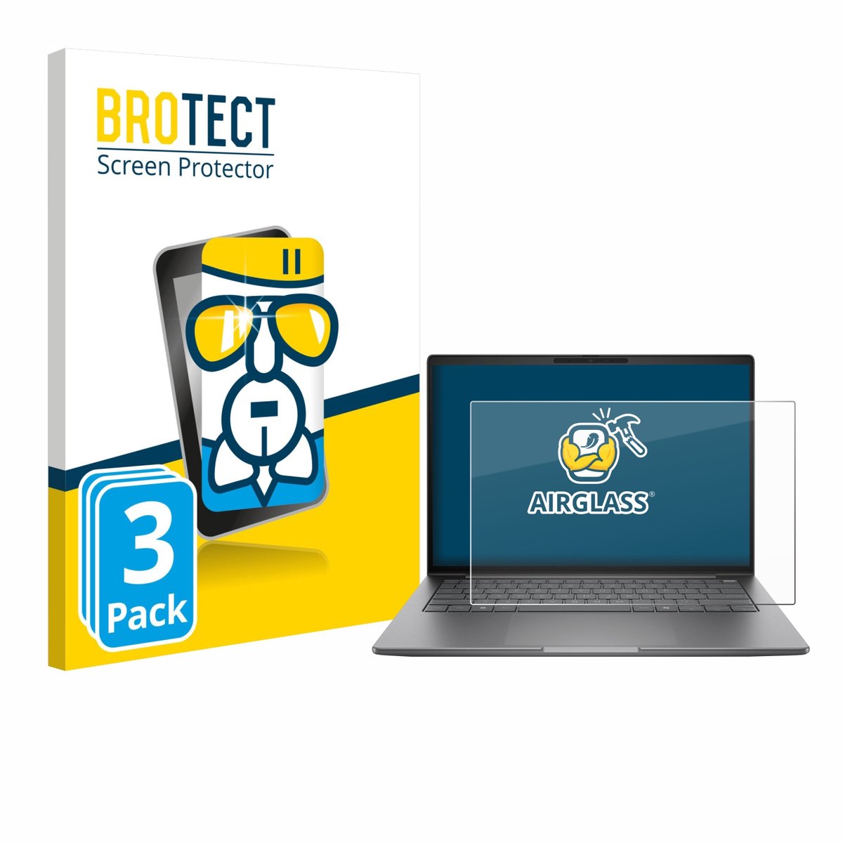 Screenprotector 3 Stuks voor HP ZBook 8 G1i 14" Beschermglas transparant