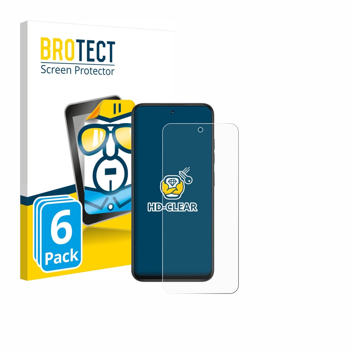 BROTECT - Screenprotector voor Infinix Smart 10 - Folie Beschermfolie transparant 6 Stuks