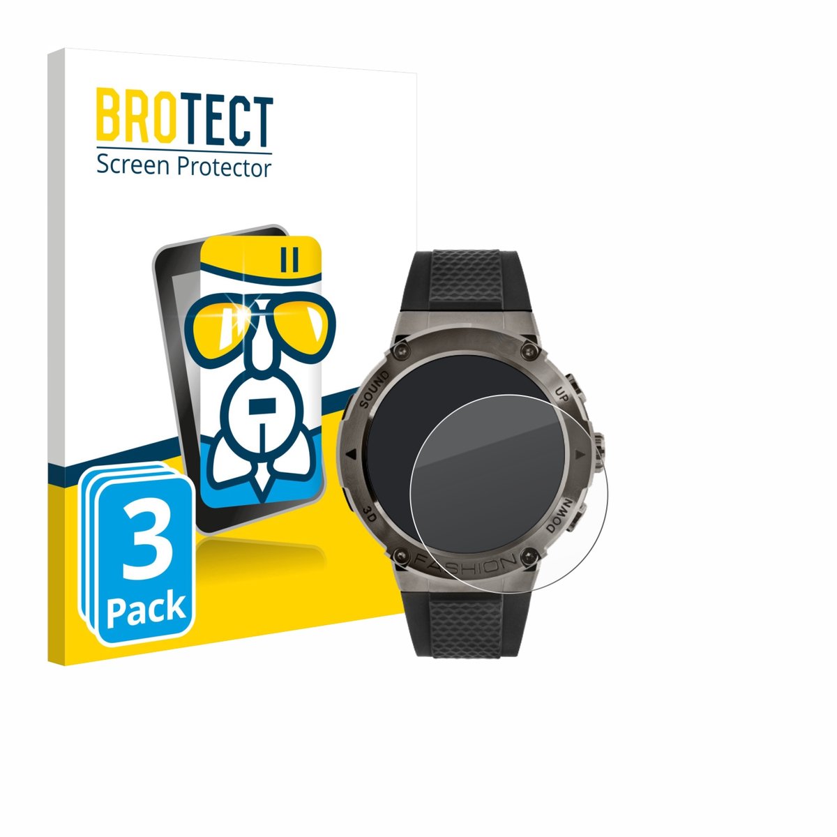 Screenprotector 3 Stuks voor Watchmark G-Wear Beschermglas transparant