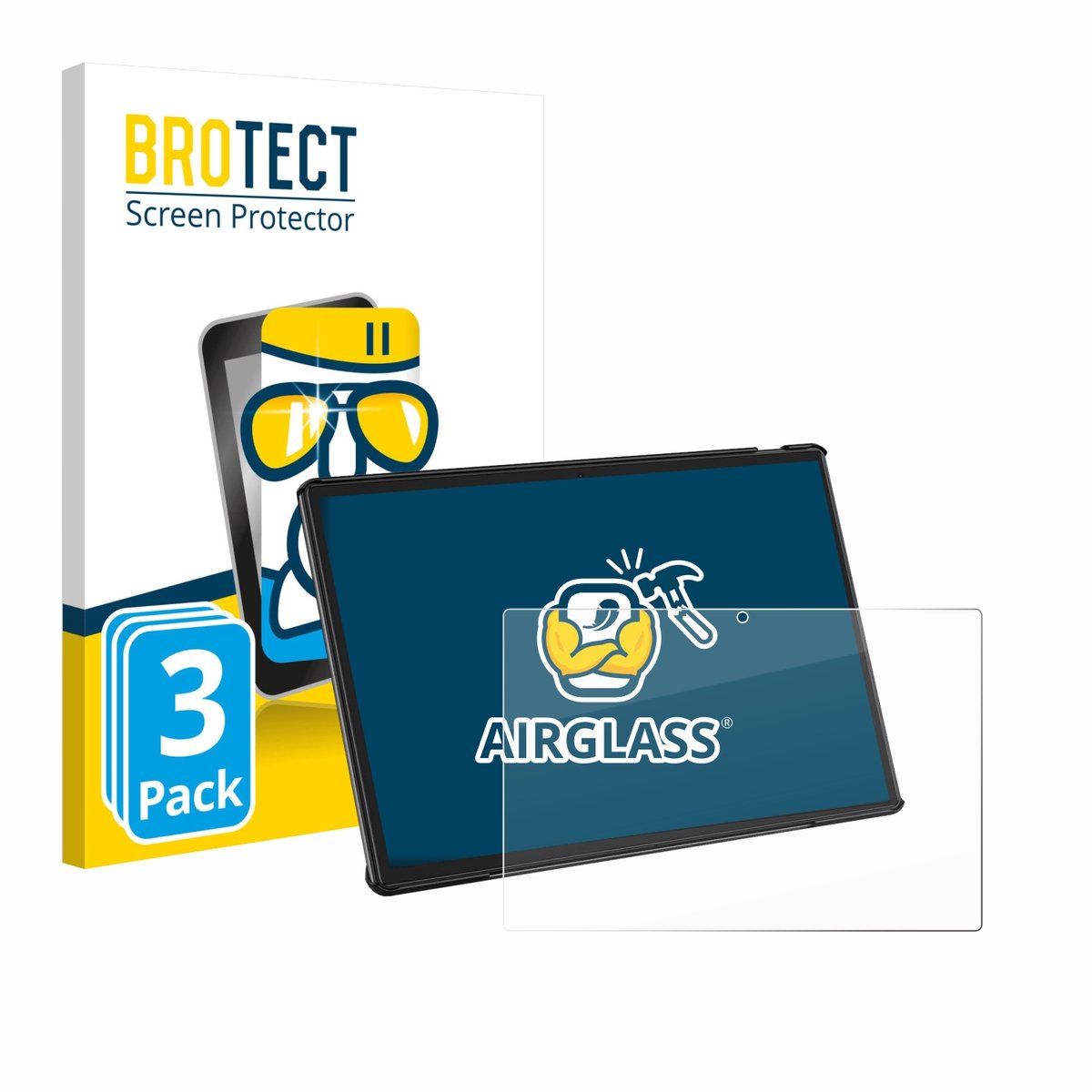 Screenprotector 3 Stuks voor Pixpeak K110W 10.1" Beschermglas transparant