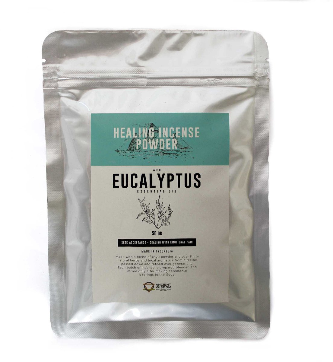 Ancient Wisdom Helende Wierookpoeder - Eucalyptus - 50 Gram - Wierook Poeder