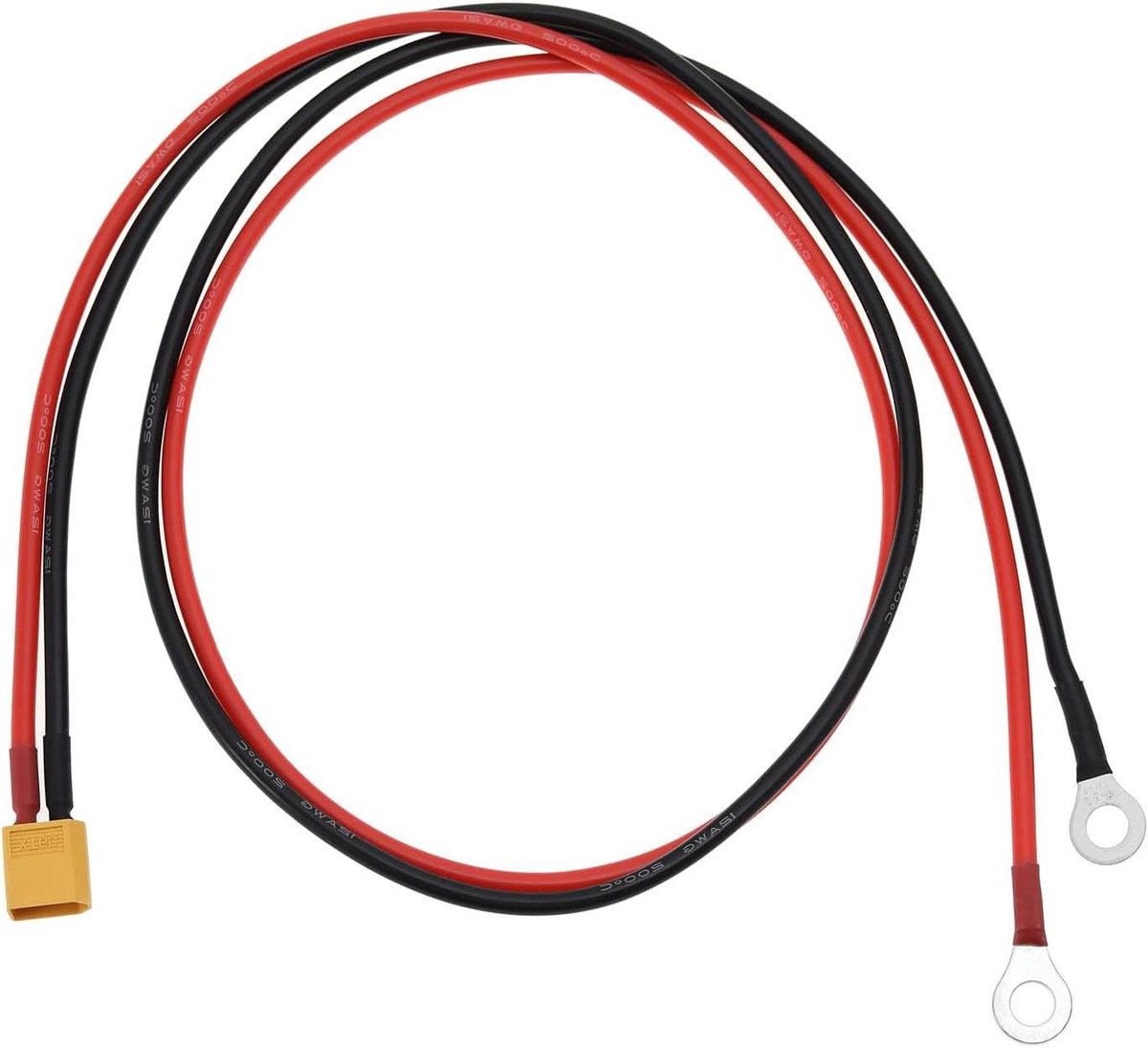 Allecto- Verloopstekker - XT60 - Mannelijk - Rood - O-ring - Kabel - Geschikt voor Drones - Accessoires.