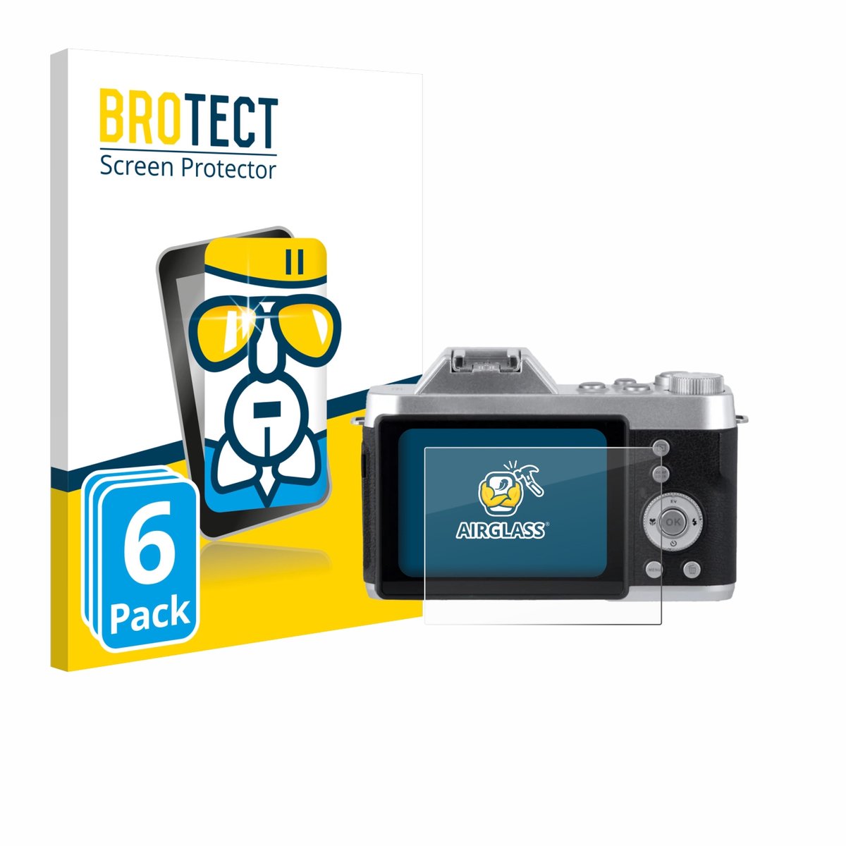 Screenprotector 6 Stuks voor Rollei Powerflex 10x Retro Beschermglas transparant
